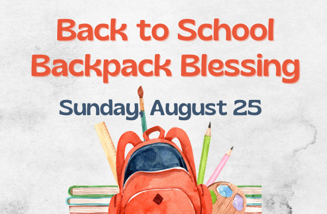 Back to School Backpack Blessing